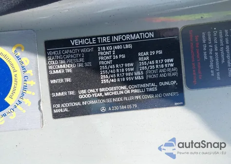 2003 Mercedes-Benz Sl-Class Base (A5) from USA, damaged, VIN WDBSK75F13F012649